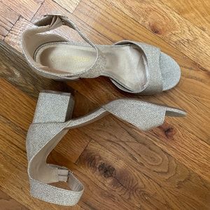 Low Heel Pump Gold Strappy Sandals